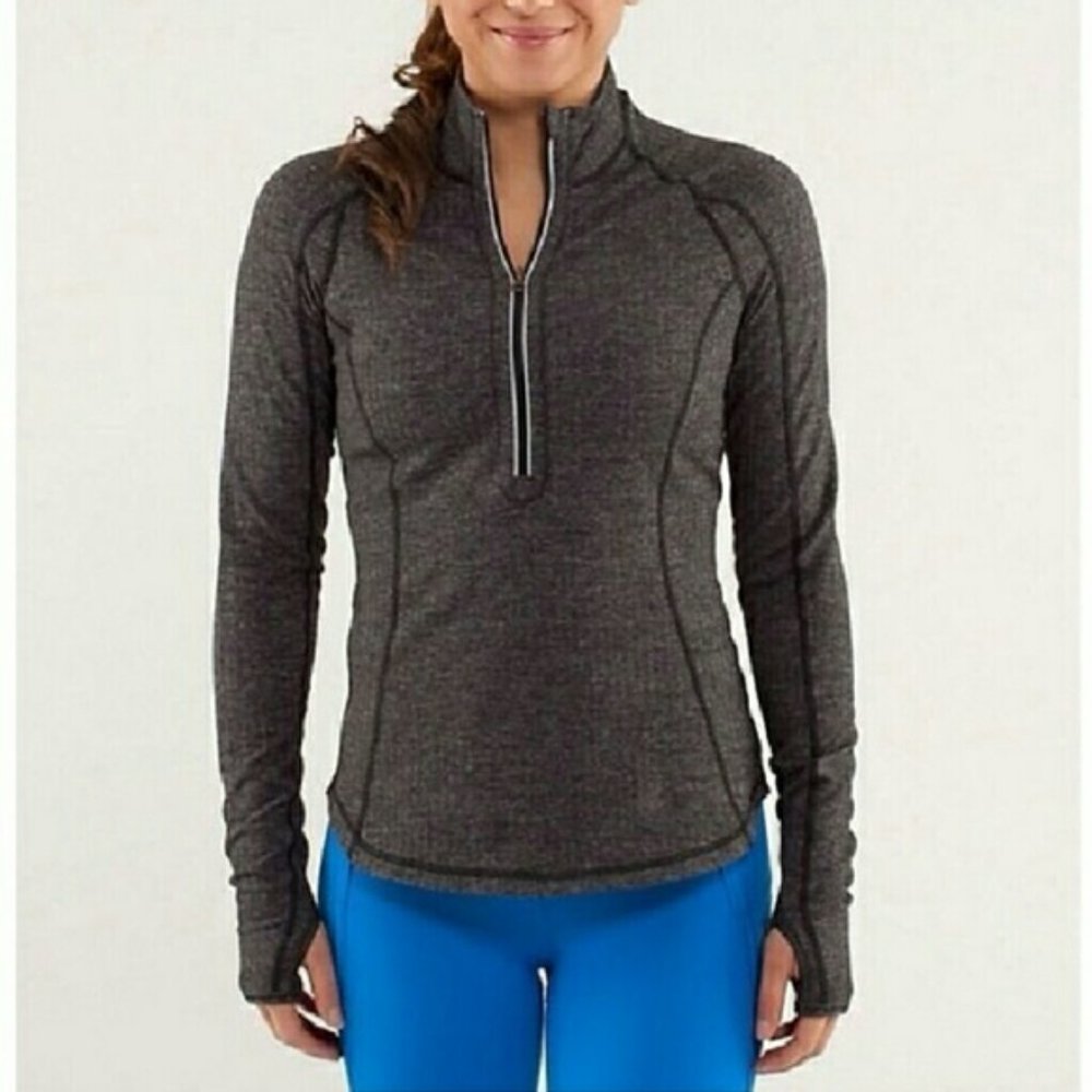 Lululemon r u turn half zip pullover herringbone 6
